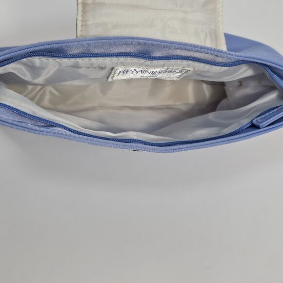 Yves Saint Laurent Perfumes YSL Blue Makeup Cosmetic Pouch Case Clutch Bag - Picture 4 of 7